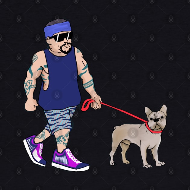 Rapper With Puppy Frenchie - Rappers with Puppies by heidiki.png